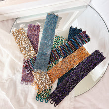 Load image into Gallery viewer, Seed Bead Thick Cuff Bracelet with triple button closures : ARTFUL BEAD
