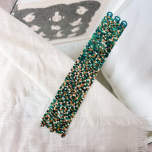 Load image into Gallery viewer, Seed Bead Thick Cuff Bracelet with triple button closures : ARTFUL BEAD