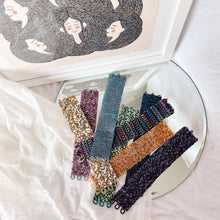 Load image into Gallery viewer, Seed Bead Thick Cuff Bracelet with triple button closures : ARTFUL BEAD