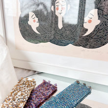 Load image into Gallery viewer, Seed Bead Thick Cuff Bracelet with triple button closures : ARTFUL BEAD