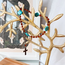 Load image into Gallery viewer, Rosaries or Prayer Beads : Green, Pink and Amber ARTFUL BEAD
