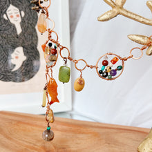 Load image into Gallery viewer, Copper Wire Funky Fish Bead Necklace: ARTFUL BEAD
