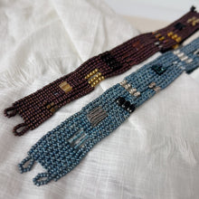 Load image into Gallery viewer, Patchwork Bead Bracelet : Blue and Brown : ARTFUL BEAD
