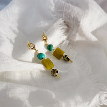 Load image into Gallery viewer, Dalmation and Jade Bead Earring
