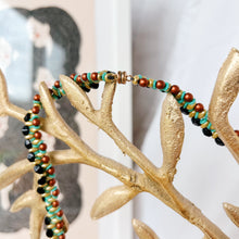 Load image into Gallery viewer, Green and Copper Bead Necklace : ARTFUL BEAD
