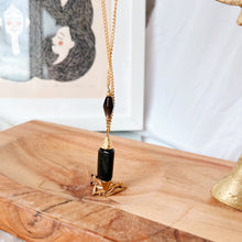 Load image into Gallery viewer, Obsidian and Smokey Quartz Necklace  : ARTFUL BEAD
