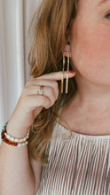 Load image into Gallery viewer, Gold Horseshoe Tassel Earrings
