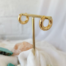 Load image into Gallery viewer, Chunky Mini Gold Huggie Hoop
