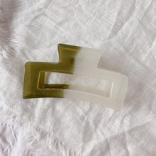 Load image into Gallery viewer, Mega Hair Claw in Dip Dye  : Molasses and Matcha
